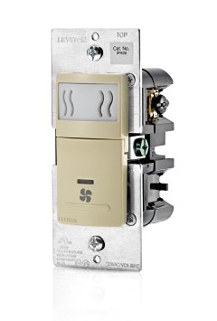 Leviton IPHS5-1LI Humidity Sensor and Fan Control, Single Pole, Ivory