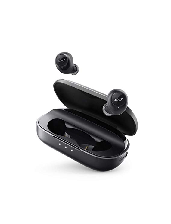 ZOLO Liberty Total-Wireless Earphones, Bluetooth 5.0 Wireless Earbuds with Graphene Driver Technology and 100-Hour Battery Life, Sweatproof Total-Wireless Earbuds with Smart AI, Stereo Handsfree Calls