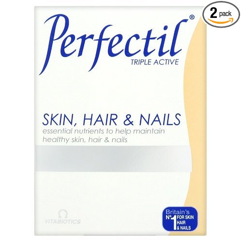 Vitabiotics, Perfectil Triple Active, Essential Nutrients to help maintain healthy Skin, Hair & Nails, 30-Count Boxes (Pack of 2)