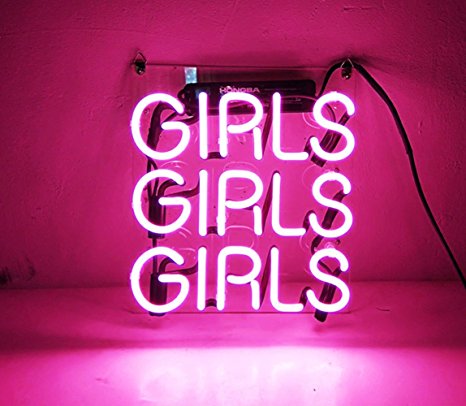 KUKUU Beer Neon Sign Pink Girls 12" x 9.8" for Home Bedroom Pub Hotel Beach Recreational Game Room Decor