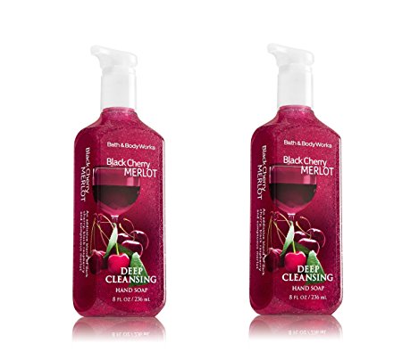 Bath and Body Works Black Cherry Merlot Deep Cleansing Hand Soap (Pack of 2)