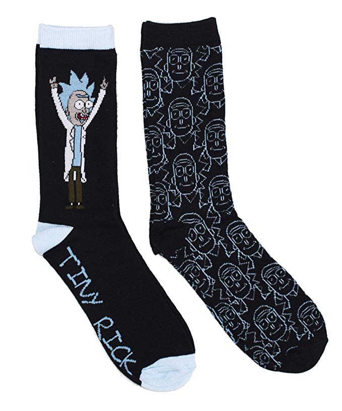 Rick And Morty Tiny Rick 2 Pack Casual Crew Socks