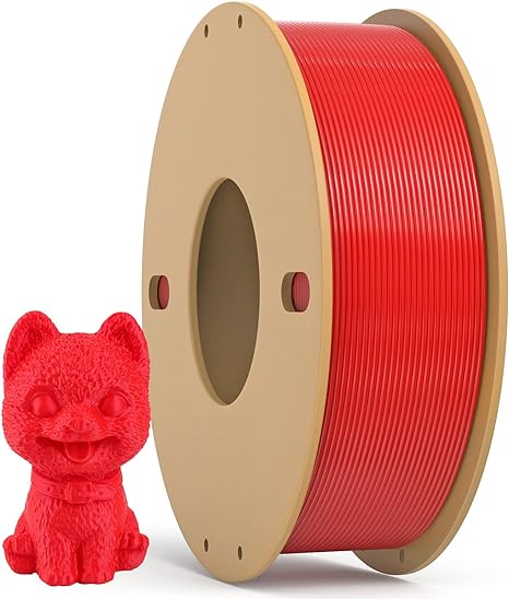 3Dgenius PLA 3D Printer Filament PLA Filament 1.75mm 250g Spool 3D Printing Filament 1.75mm PLA Filament Dimensional Accuracy  /- 0.03mm, Red PLA Fit Most FDM Printers