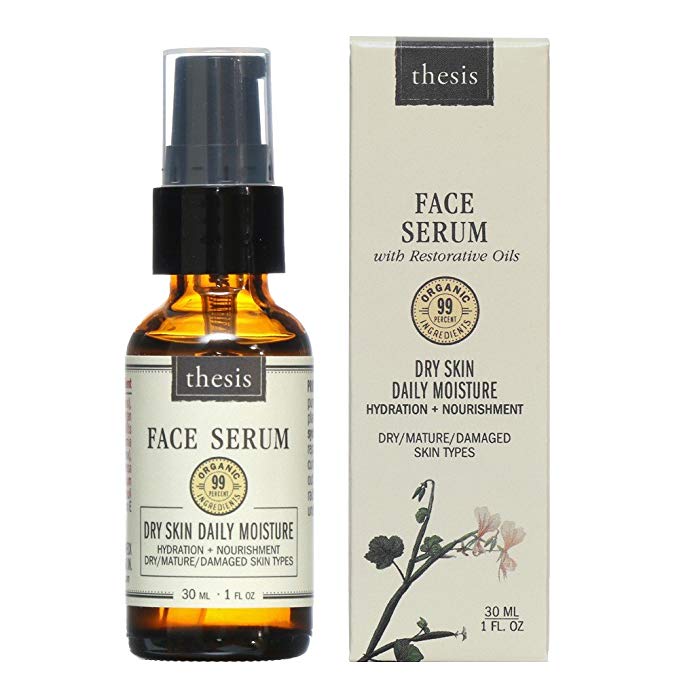 Organic Facial Serum with Antiaging Argan and Grapeseed for Dry Skin