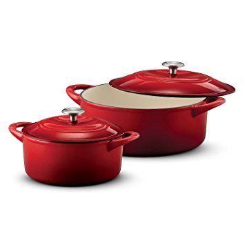 Tramontina Dutch Oven 2-Pack Set, 7 Quart & 4 Quart Red