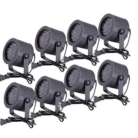 CO-Z 86 RGB LED Stage Lights Par DMX 512 Lighting Party Club DJ Disco Moving Heads (8 PCS)