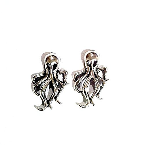 Octopus Stud Earrings Steampunk Octopus post earrings Handmade Gift by Aunt Matilda's Jewelry Box