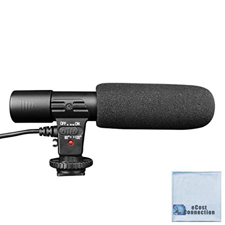 Professional Directional Condenser Shotgun Microphone for DSLR Cameras and Camcorders   eCostConnection Microfiber Cloth