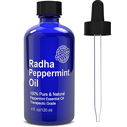 PEPPERMINT OIL - Huge 4 Oz - 100% Pure & Natural PREMIUM Therapeutic Grade Essential Oil made from Mentha Piperita - Repel Mice, Spiders, Mosquitos, and Other Insects - Great for aromatherapy, fresh smell around the house and multiple household uses - Guaranteed to make you smile or you money back