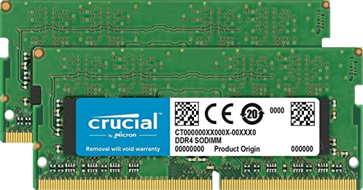 Crucial 16GB Kit (8GBx2) DDR4 2400 MT/s (PC4-19200) SR x8 SODIMM 260-Pin for Mac - CT2K8G4S24AM