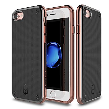 Patchworks Flexguard Case Rose Gold for iPhone 7 - Military Grade Protective Case Extreme Corner Protection with Poron XRD