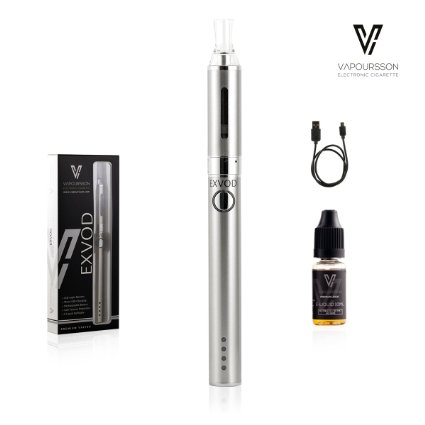 Vapoursson EXVOD | Electronic Cigarette E Shisha Rechargeable | LED Management Display | Micro USB Charging | Bottom Clearomizer E Liquid Refillable | Premium Vaping