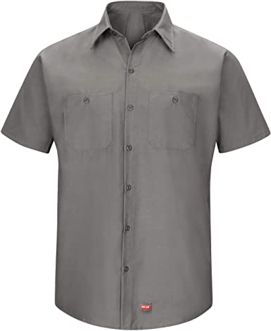 Red Kap Men's Short Sleeve Work Shirt with Mimix