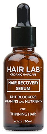 Hair Lab Hair Growth Serum for Regrowth and Thickening for Thinning Hair. Organic Ingredients. Packed with DHT Blockers Including Caffeine and Biotin. (1 Ounce)