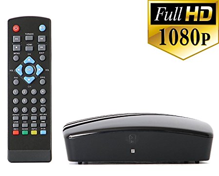 WHY PAY FOR CABLE? Use this amazing Digital Converter Box to view and record HD digital channels for FREE (Instant or Scheduled Recording, DVR, 1080P HDTV, High Resolution, HDMI Output, 7 Day Program Guide And Media Player)