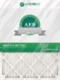 AFB Silver MERV 8 20x25x1 Pleated AC Furnace Air Filter Pack of 4 Filters 100 produced in the USA