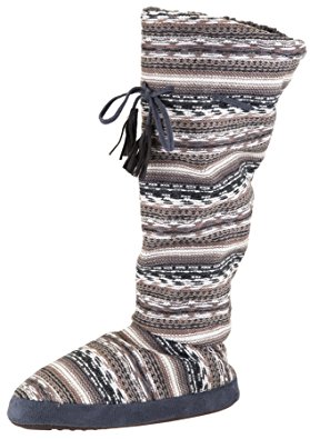 Muk Luks Women's Tall Fleece-Lined Slipper Boot