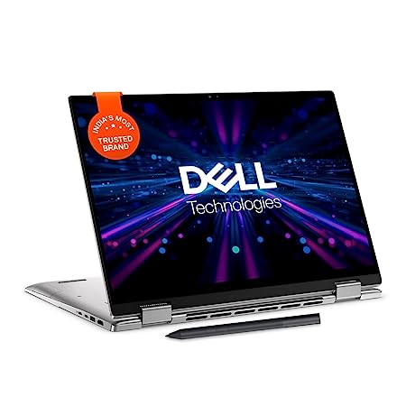 Dell Inspiron 7630 2in1 Laptop, Intel Core i5-1335U/ 8GB/ 512GB SSD/ 16.0" (40.64Cms) FHD 300 nits Touch, Active Pen/Backlit KB   FPR/Win 11 MSO'21/ Silver (IC7630GHHRH001ORS1, 2.11Kgs)