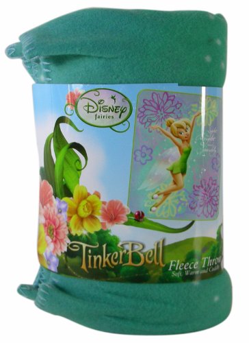 Tinkerbell Sparkly Fleece Blanket Throw Polyester