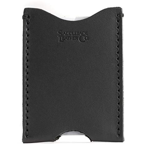 Saddleback Leather Co. Full Grain Leather Thin Sleeve Credit Card Wallet Includes 100 Year Warranty