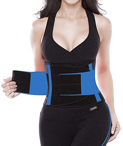 YIANNA Women Waist Trainer Belt Belly Sport Shaper Trimmer Sweat Training Girdle