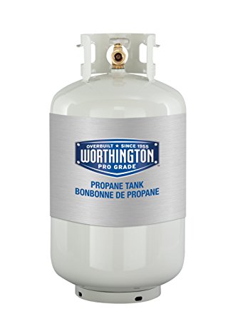 Worthington 303954 30-Pound Steel Propane Cylinder With Type 1 With Overflow Prevention Device Valve