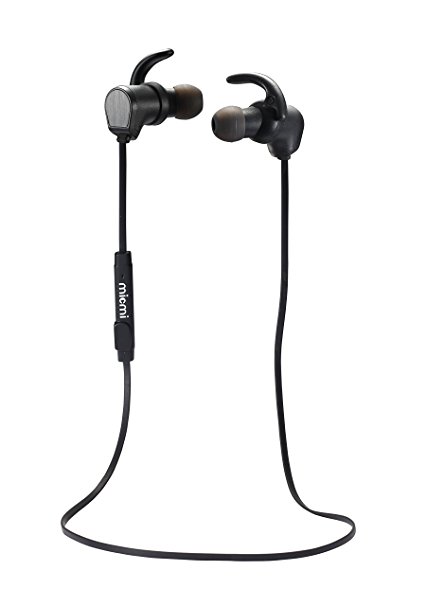 Bluetooth Headphones, Wireless Magnetic Earbuds aptX Bass Stereo Earphones, IPX5 Splash Proof Secure Fit Sport Earphones bluetooth 4.1 in ear Running workout Headset Built-in Mic headset MICMI