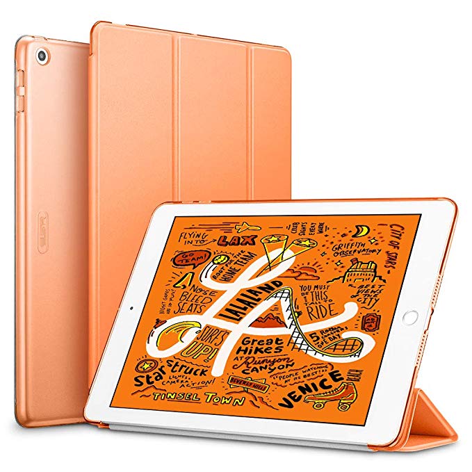 ESR Yippee Trifold Smart Case Specially Designed for iPad Mini 5 7.9" 2019, Auto Sleep/Wake Lightweight Stand Case, Hard Back Cover for iPad Mini 5 7.9" 2019, Papaya