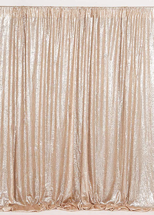 B-COOL Champagne Blush Sequin Backdrop 7ft X 7ft Photography backdrops Wedding Photo Booth Backdrop Sequin Curtain Shimmer Baby Shower Backdrop Halloween/Party/Curtain/Birthday/Halloween/Christmas