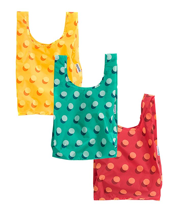 BAGGU Small Reusable Shopping Bag 3 Pack - Disco Dots