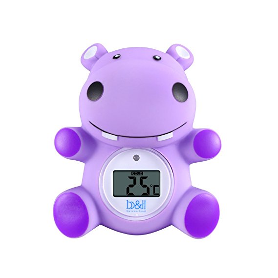 b&h Baby Thermometer, the Infant Baby Bath Floating Toy Safety Temperature Thermometer (Hippo)