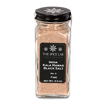 The Spice Lab Himalayan Kala Namak Mineral Black Crystal Indian Salt - Fine - French Jar