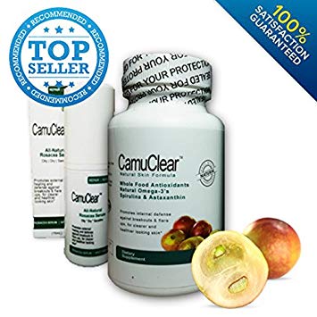 Best Rosacea Treatment, Camuclear® - Rosacea & Redness Treatment - Rosacea Skin Supplement + Rosacea Serum - 180 Capsules - 3 Month Supply - Cures Rosacea Flare Ups [100% Satisfaction Guarantee]