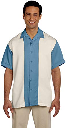 Harriton Men's Two-Tone Bahama Cord Camp Shirt