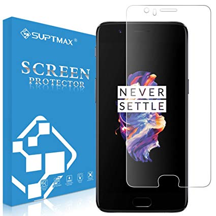 SUPTMAX Screen Protector for Oneplus 5 [Case Friendly] Oneplus 5 Tempered Glass [Easy Installation] Oneplus 5 Glass Screen Protector(Oneplus 5, 1 Glass)