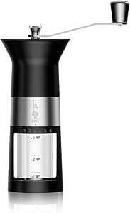 Bialetti Manual Coffee Grinder, Stainless Steel, Matte Black