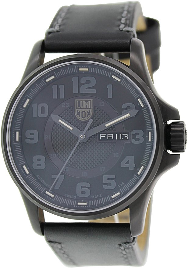 Luminox 1801 BO Field Automatic Black Dial & Leather Strap Men's Watch