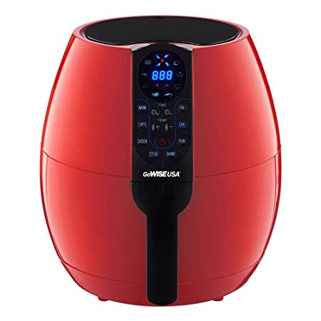 GoWISE USA 3.7-Quart Programmable Air Fryer with 8 Cook Presets, GW22639 (Renewed)