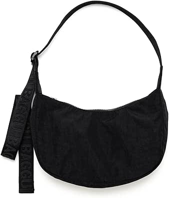 Small Nylon Crescent Bag - Black