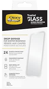 OtterBox TRUSTED GLASS Screen Protector for iPhone 14, iPhone 13 & iPhone 13 Pro (Single unit ships in Polybag, Ideal for Business Customer)