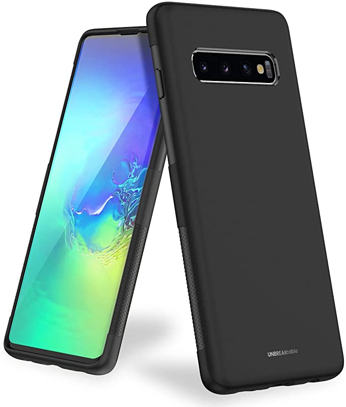 UNBREAKcable Samsung Galaxy S10 Case – Soft Frosted TPU Ultra-Slim Samsung Galaxy S10 Stylish Protective Cover for 6.1-inches Samsung Galaxy S10 [Drop Protection, Non-Slip] – Black