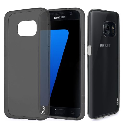Galaxy S7 Case, Tauri [Scratch Resistant] Ultra Slim Thin Clear Flexible Soft TPU Gel Skin Protective Case Cover for Samsung Galaxy S7 - Smoke Black