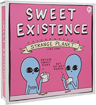 Hasbro Gaming Sweet Existence, A Strange Planet Family-Friendly Party Card Game Inspired by the Webcomic and Books by Nathan W. Pyle, for Ages 13 and Up