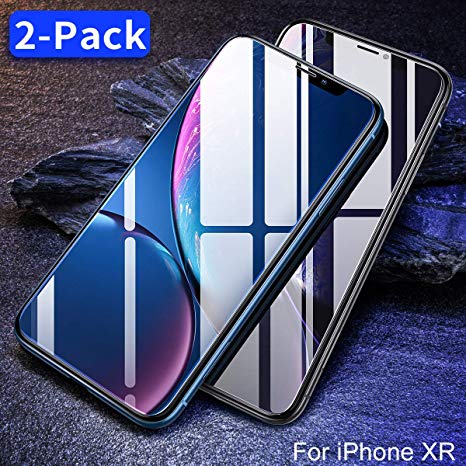 Ainope Compatible iPhone XR Screen Protector, [2-Pack] Ultra Slim Tempered Glass Screen Protector Compatible Apple iPhone Xr 6.1 inch (2018), [Case Friendly] Anti-Fingerprint