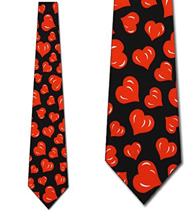 Hearts TIES Valentines Day Men's Neck tie heart