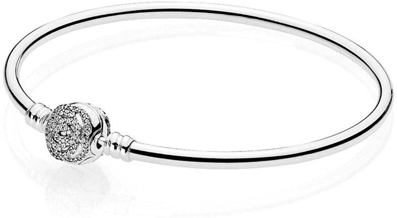 PANDORA Disney, Beauty & The Beast Bangle, Clear CZ 590748CZ