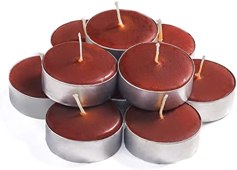 Exquizite Coffee and Chocolate Scented Tea Lights Candles for Home - 30-Pack - Highly Scented Coffee Candle Set with 3-4 Hour Extended Burn Time - Scented Candles for Holiday and Home Decorations