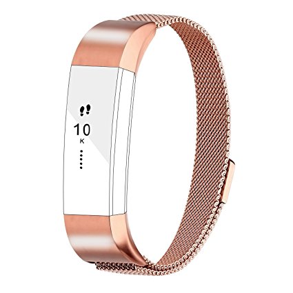 For Fitbit Alta Strap Alta HR Band , Milanese Loop Stainless Steel Bracelet Smart Watch Strap with Magnet Lock for Fitbit Alta/Fitbit Alta HR Wristbands Large Small