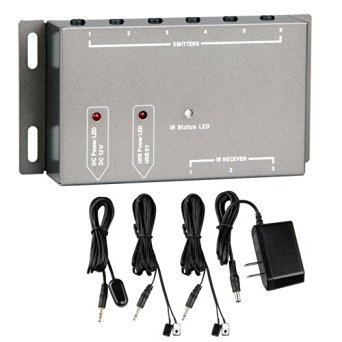 IR Infrared Remote Extender 4 Emitters 1 Receiver Repeater System Kit