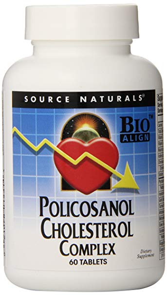 Source Naturals Policosanol Cholesterol Complex, Multi-System Support for Healthy Lipid Levels, 60 Tablets